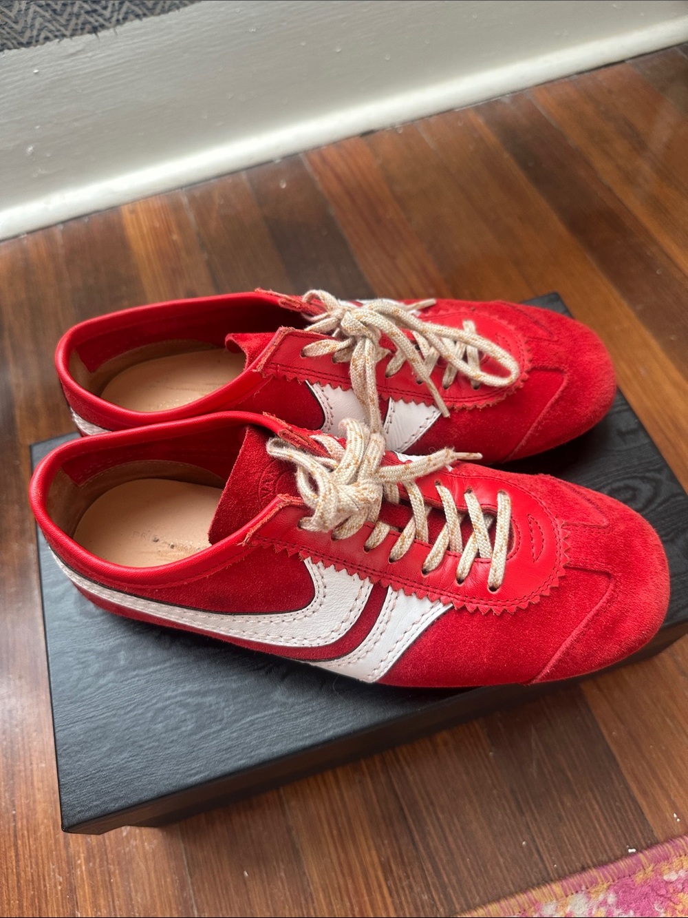 Dries Van notes Red Suede Low-Top Sneakers size 37.